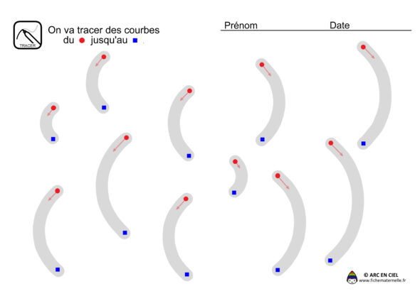 Fiche maternelle - Tracé Courbes verticales