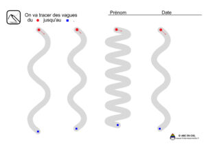 Fiche maternelle - Tracé Vagues Verticales