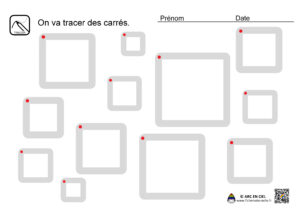 fiche maternelle : Tracé des carrés