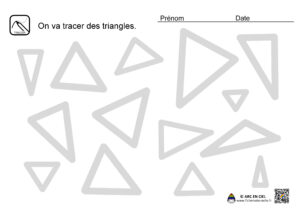 fiche maternelle : Tracé des triangles