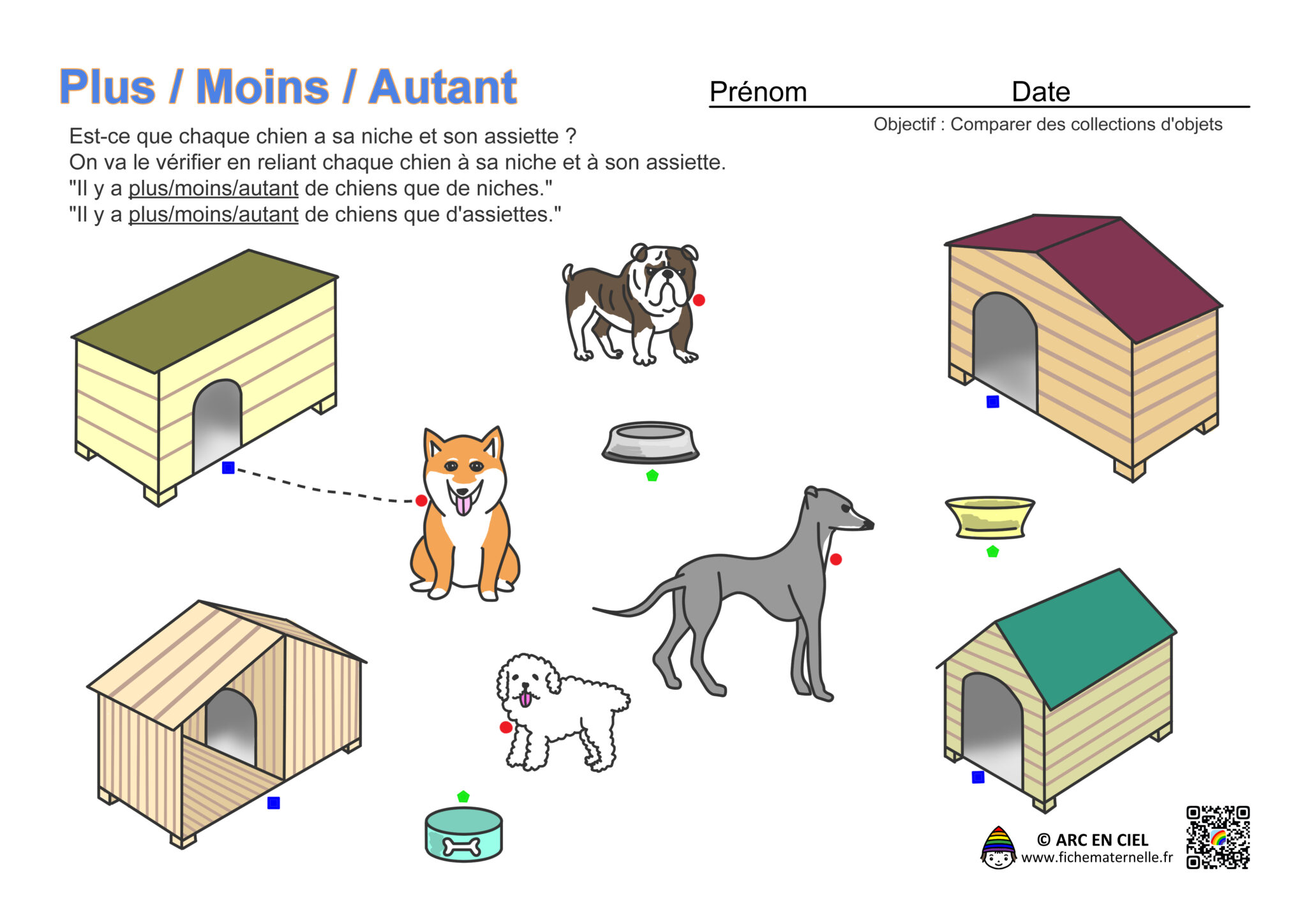 Comparer Des Collections D’objets : Plus Moins Autant 2 | ARC EN CIEL