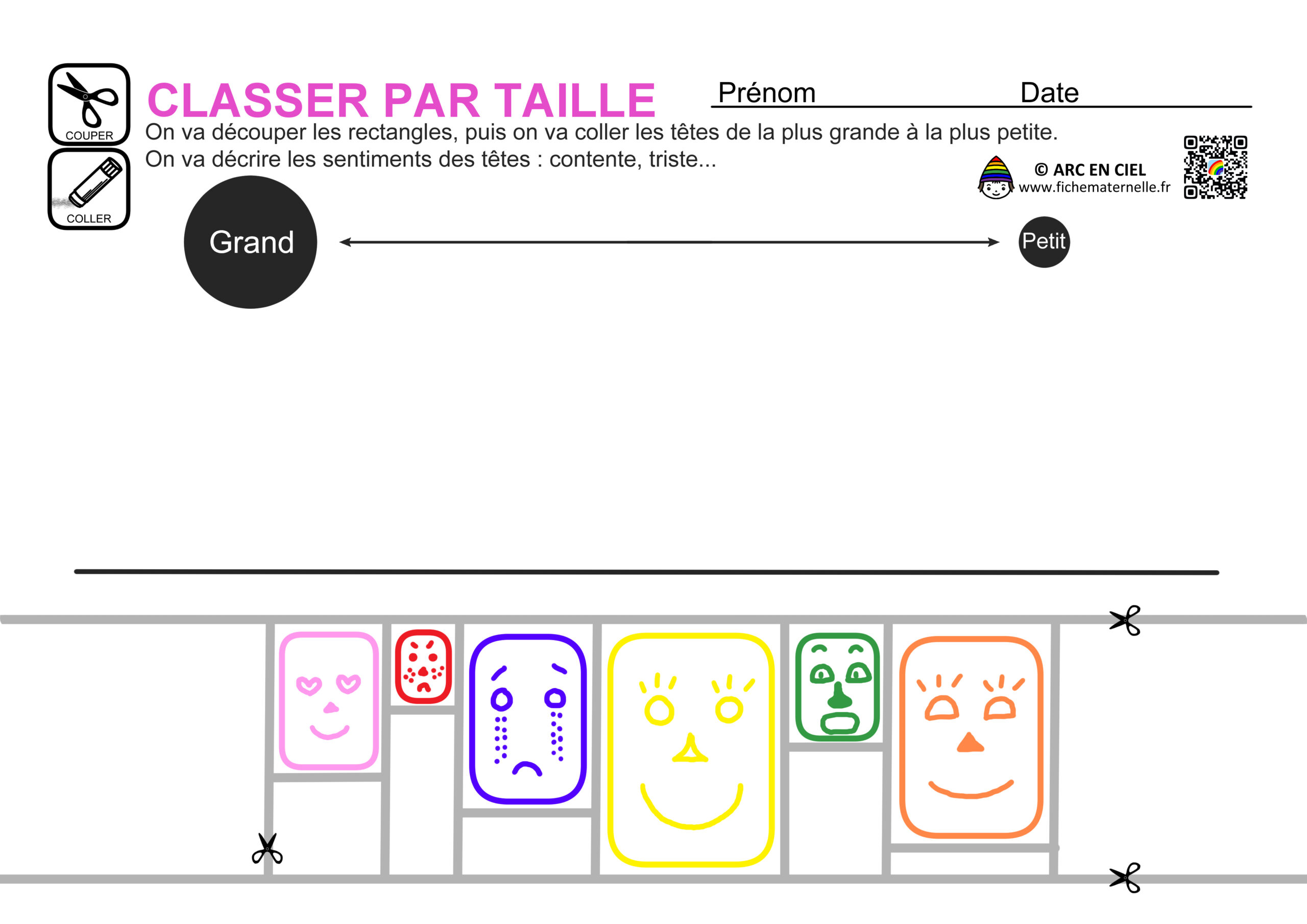 Classer par taille - du plus grand au plus petit