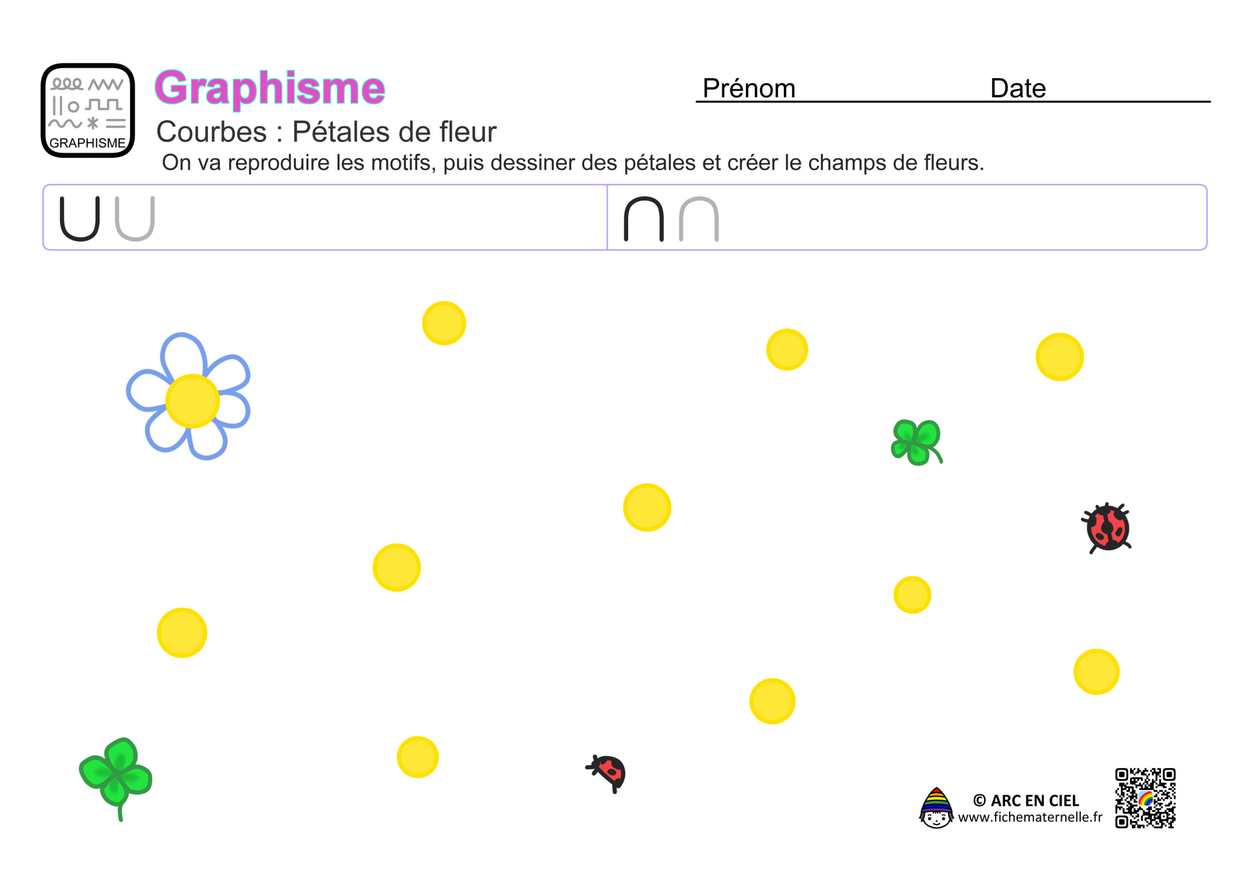 Fiche maternelle : Graphisme - Courbes