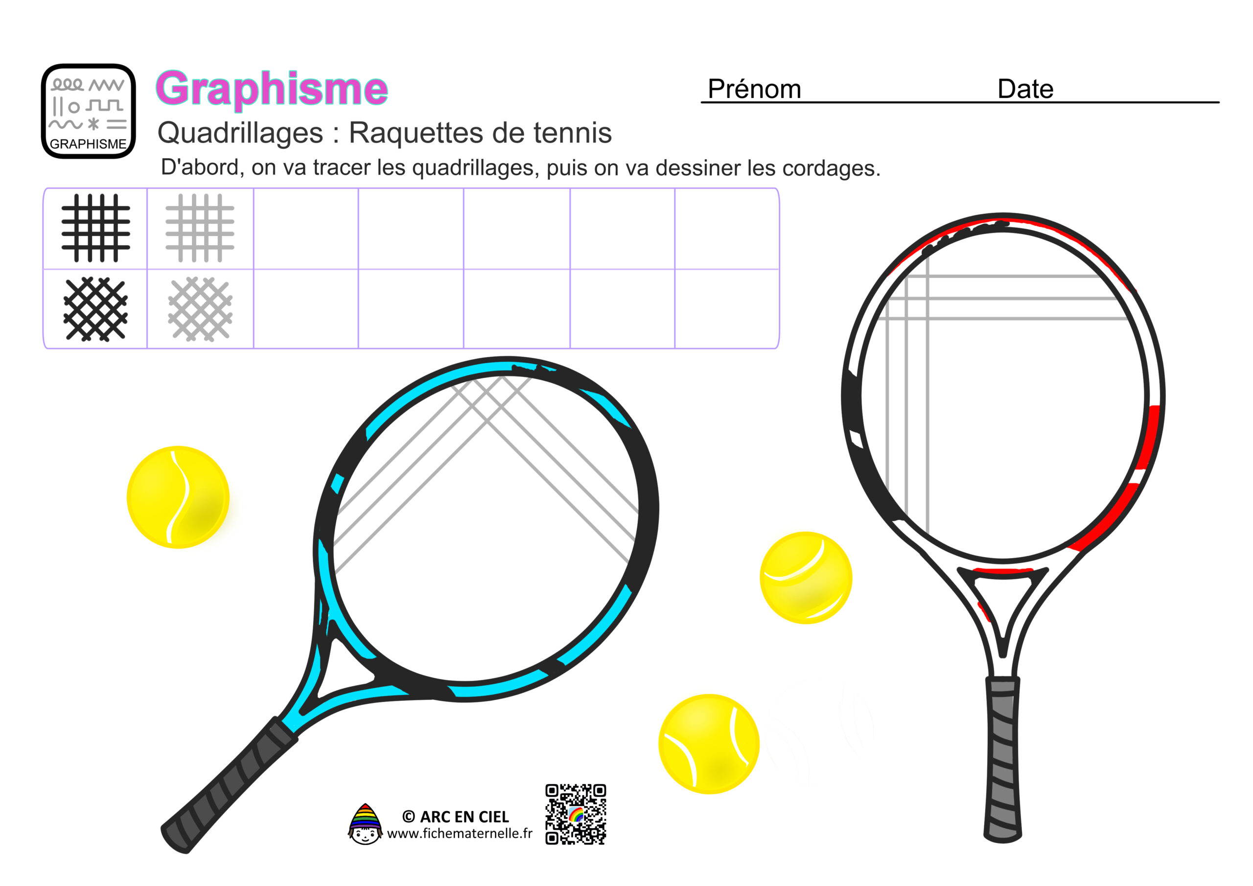 Graphisme-Quadrillages Fiche Maternelle