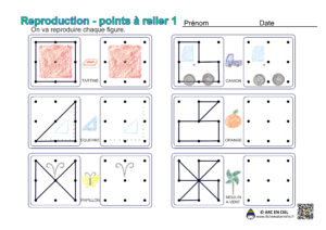 Fiche maternelle : Reproduction - points à relier 1