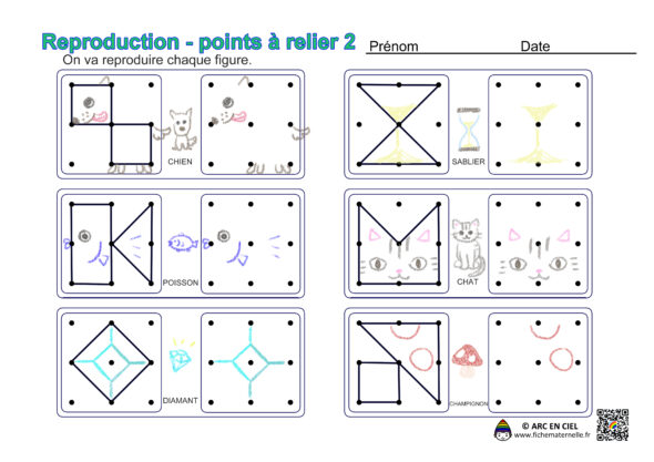 Fiche maternelle : Reproduction - points à relier 2